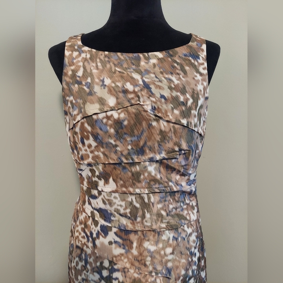 Peruvian Connection Medium Sz 6 Gold Sleeveless Ruched Sheath Dress - Picture 4 of 6